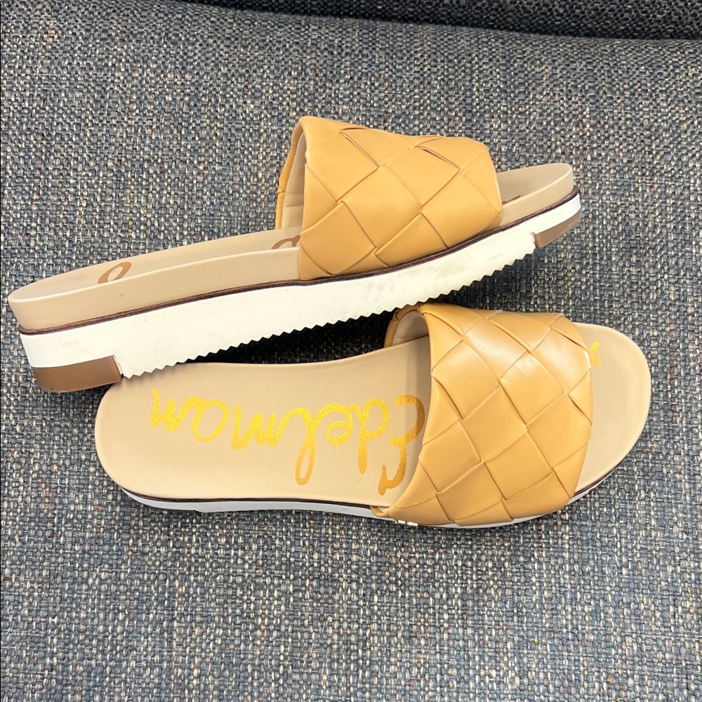 Sam Edelman Yellow Woven Sandals